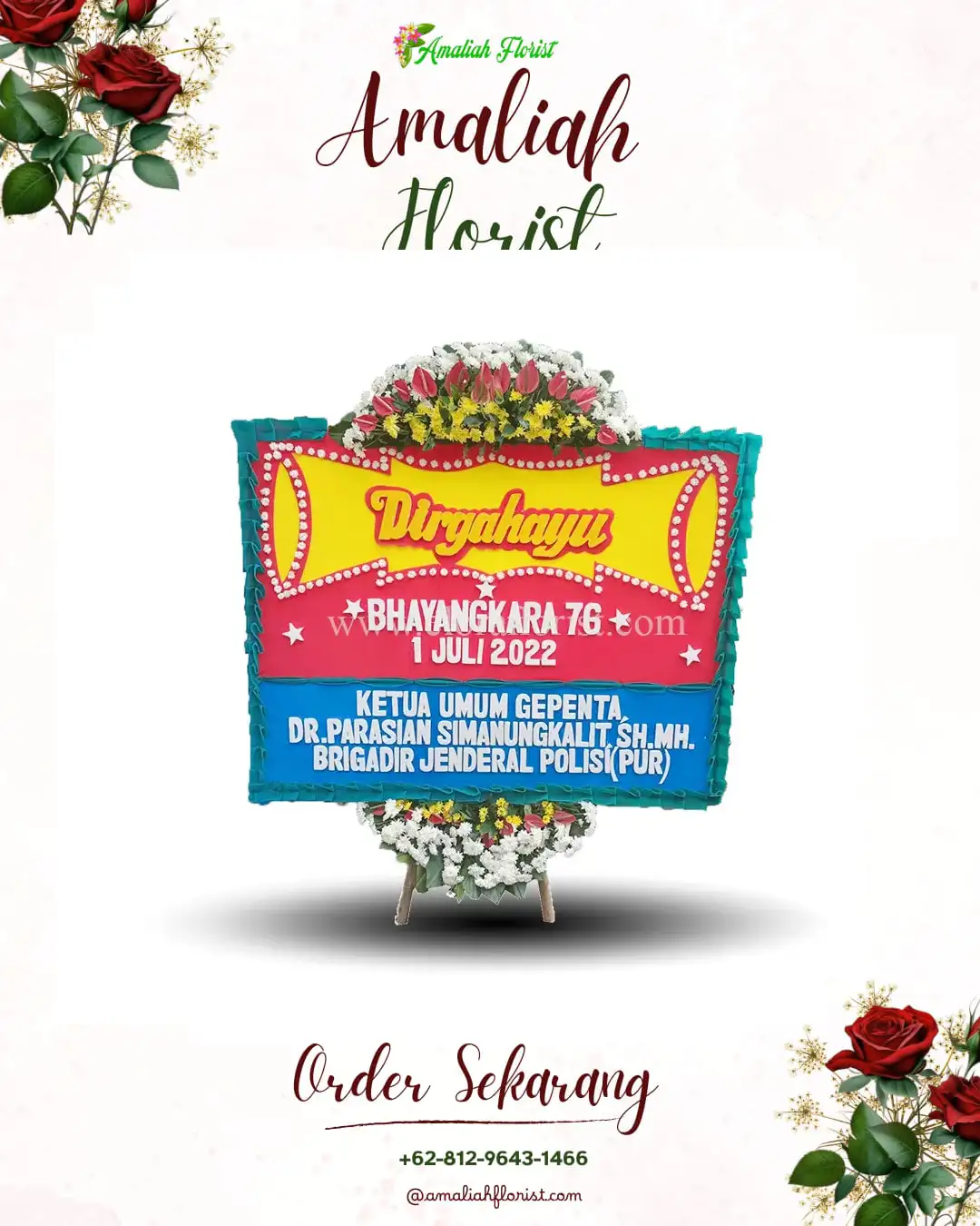 Papan Bunga HUT Ulang Tahun Karanggetas